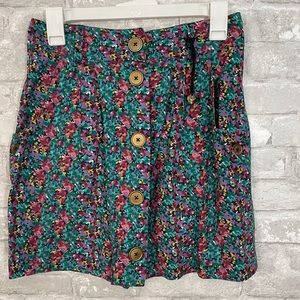 Urban Outfitters Cooperative Button Down Floral Skirt
